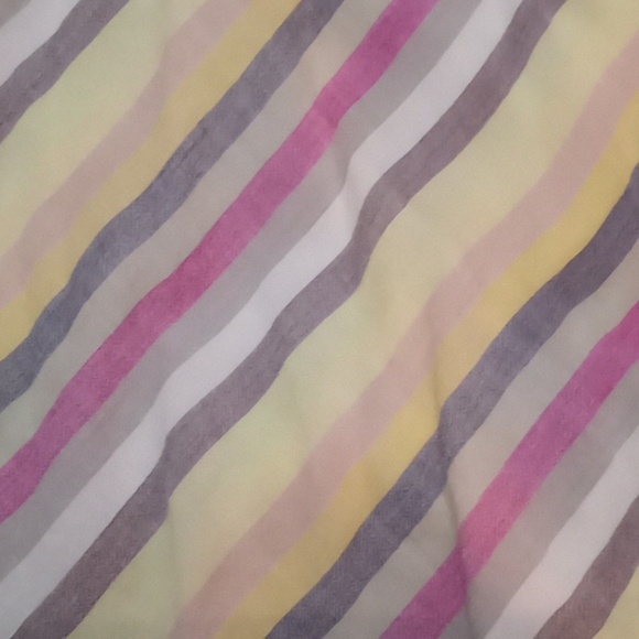 Mix Nouveau Lightweight Fine Cotton Lined Bohemian Pastel Rainbow Stripe Skirt - Picture 5 of 6